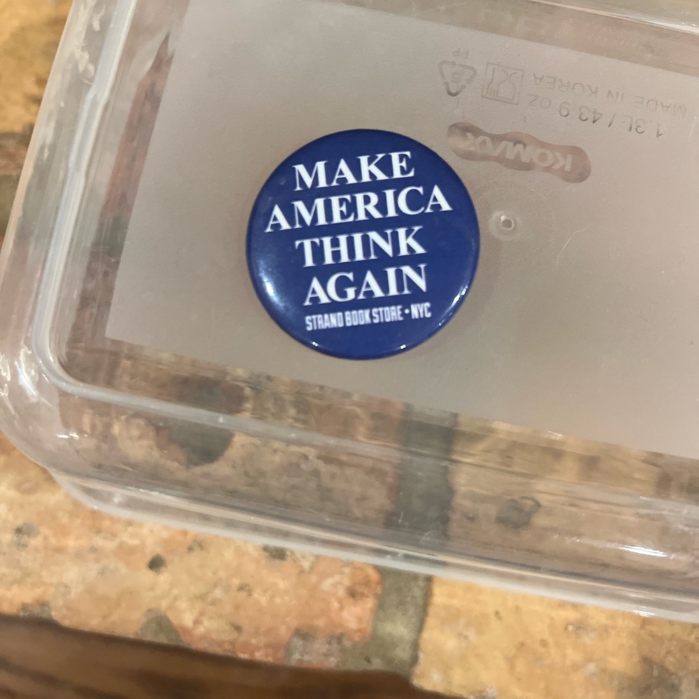 Blue 'Make America Think Again' Button - Picture 2 of 3